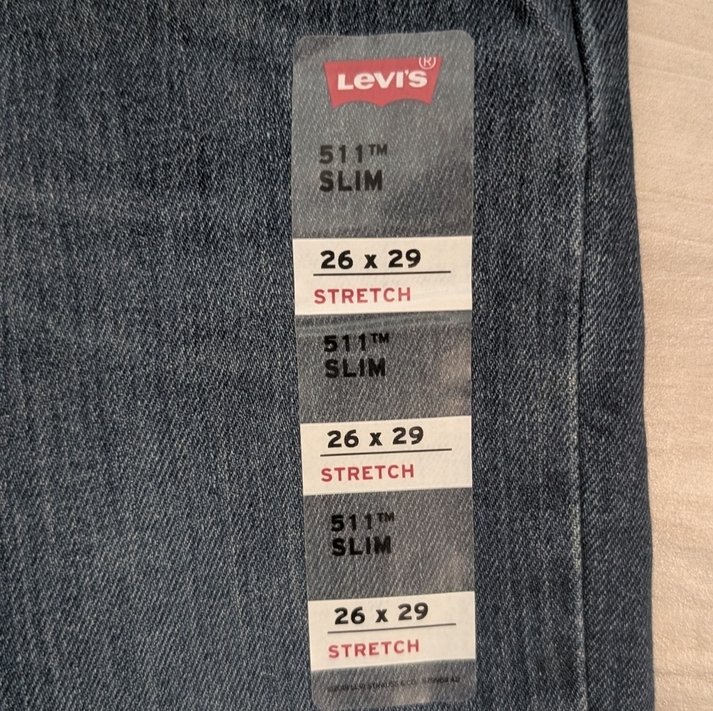 🥁 Levi's 511 Slim Stretch Jeans NWT - Picture 4 of 9